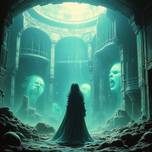 Yun convulsing before the Grief-Shrine as holograms erupt: rows of political prisoners submerged in Prism-Water tanks, their screaming faces dissolving into nanite swarms. Dr. Jiao watches, tears etching acid-trails on her cheeks as she falsifies research notes.